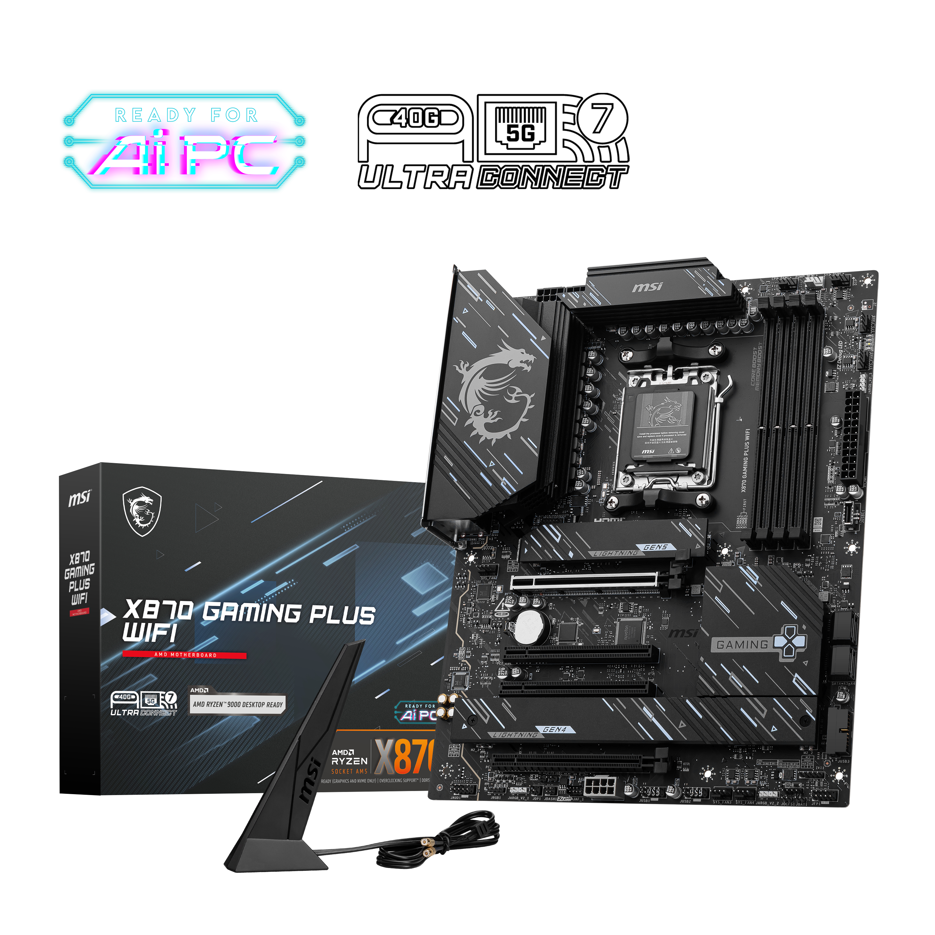 MSI X870 GAMING PLUS WIFI ATX  - Carte mère MSI - grosbill.com - 0