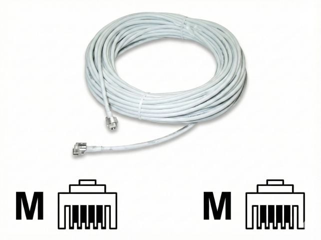 Câble modem ADSL RJ11 mâle/mâle - 2m# - Connectique réseau - 0
