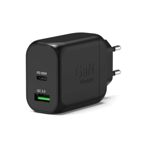 Port Chargeur mural GaN 65W - 2 ports + Câble USB-C 2m (902065EPEU) - Achat / Vente Chargeur sur grosbill.com - 2