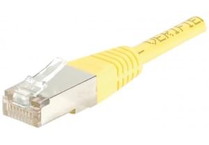 Patch RJ45 cat5E FTP 15cm jaune  - Connectique réseau - 0