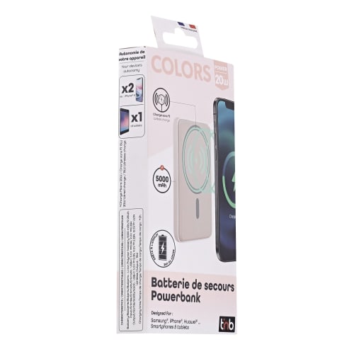 T'nB Powerbank USB-C - 5000 mAh - 20W - Rose (PBUMAG5PK) - Achat / Vente Batterie Externe  sur grosbill.com - 2