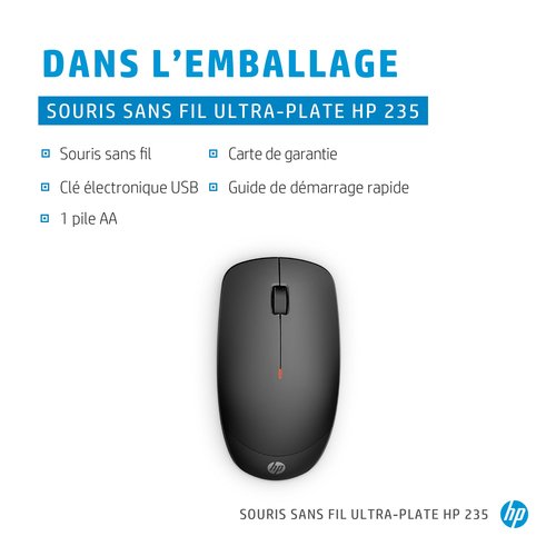 HP 235 SLIM WRLS MOUSE - Achat / Vente sur grosbill.com - 2