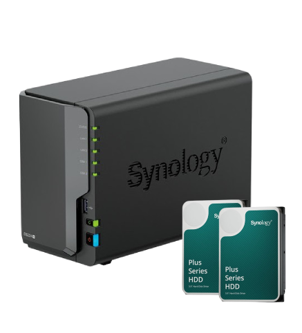 Synology DS224+ - 2 Baies avec 2 Disques de 4 To