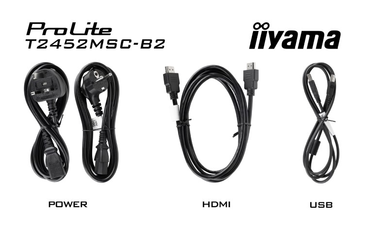 Iiyama 24 pouces  T2452MSC-B2 - Ecran PC Iiyama - grosbill.com - 1
