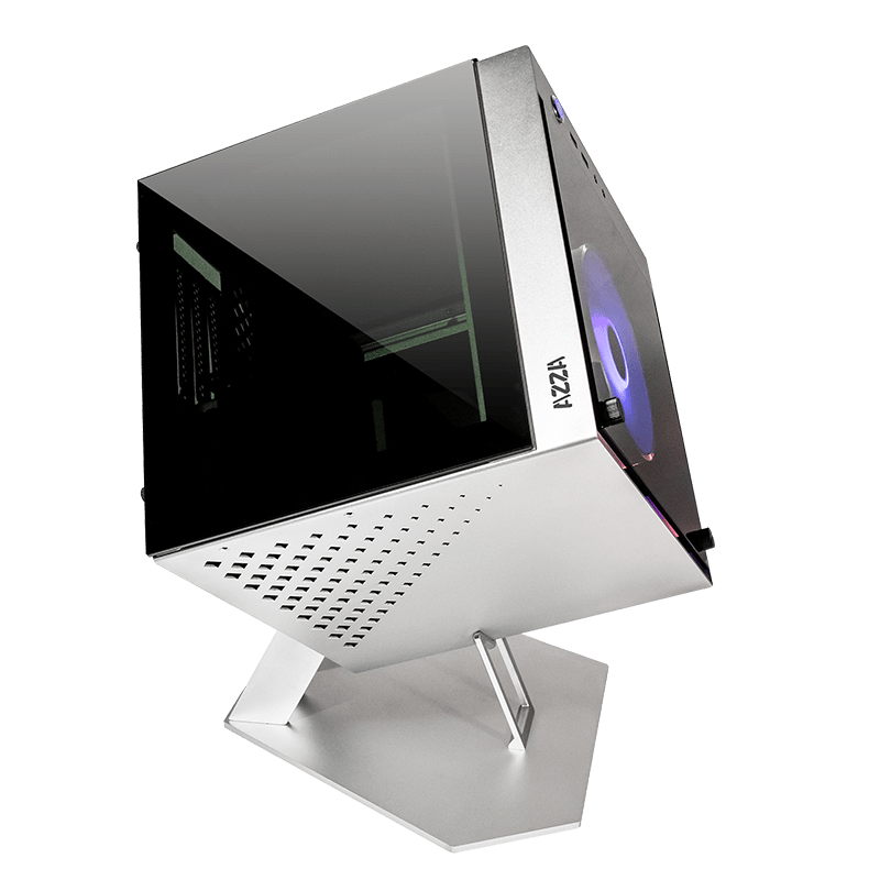 Azza Cube mini 805G silver Gris - Boîtier PC Azza - grosbill.com - 1