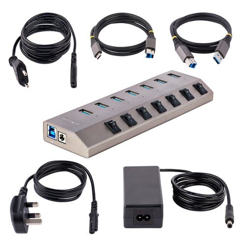 7-PORT SELF-POWERED USB-C HUB - Achat / Vente sur grosbill.com - 5