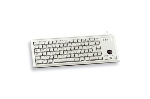 Cherry G84-4400 TRACKBALL KEYBOARD Clavier filaire miniature, trackball, USB, gris clair, AZERTY - FR