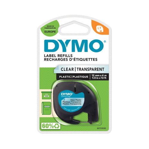 Dymo PLASTIC TAPE 12MMX4M - Achat / Vente Consommable imprimante sur grosbill.com - 1