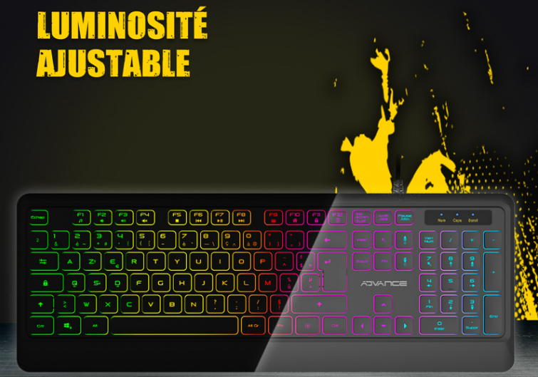 Advance GTA 220 RGB - Clavier PC Advance - grosbill.com - 3