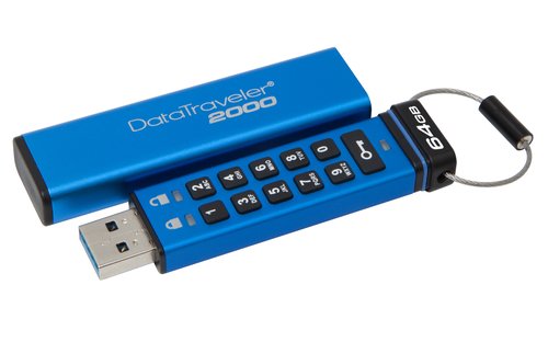 Kingston 64GB Keypad USB 3.0 DT2000 256bit AES