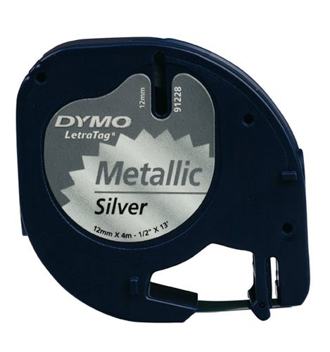 Dymo LETRATAG METALLIC TAPE 12MMX4M