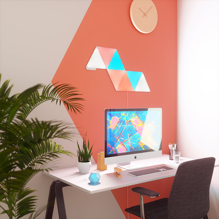 Nanoleaf Shapes Triangles Starter Kit - 4 Pièces (NL47-2002TW-4PK) - Achat / Vente Objet connecté / Domotique sur grosbill.com - 2