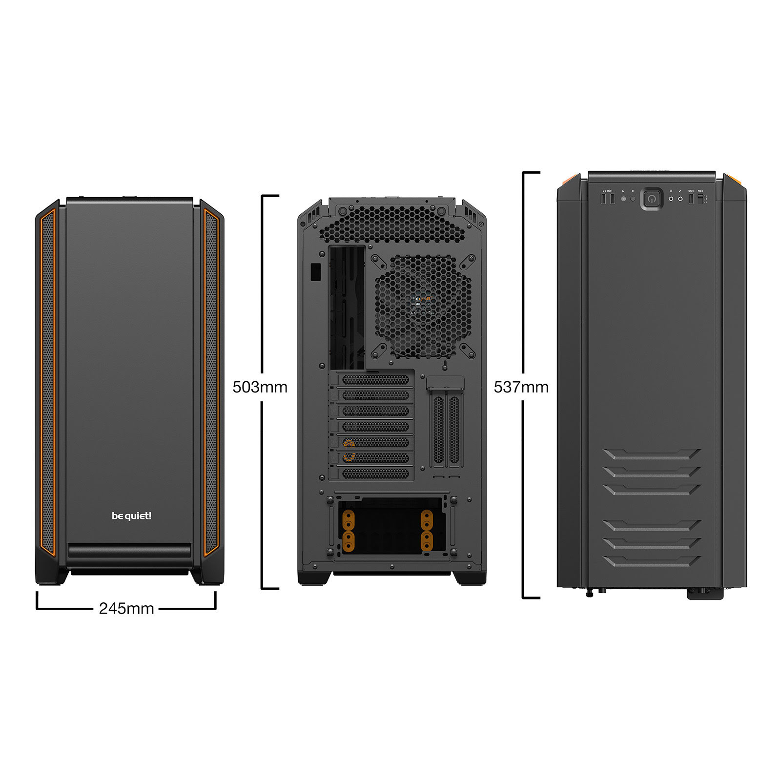 Be Quiet! Silent Base 601 Orange Orange - Boîtier PC Be Quiet! - 4