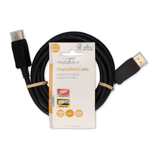 Câble DisplayPort 1.4 8K male/male - Noir - 2m  - 2