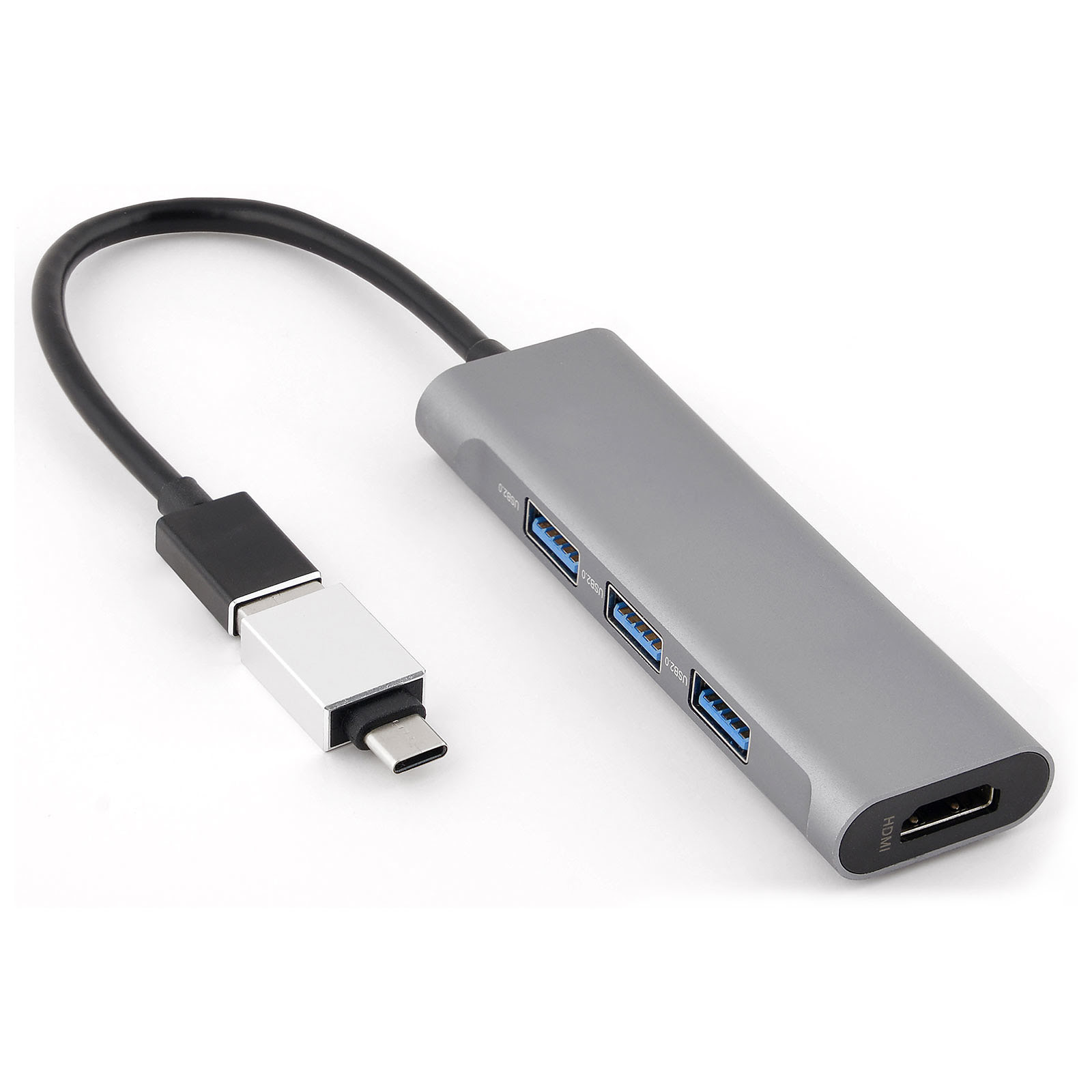 Bluestork 3 Ports USB 2.0 + HDMI - Hub Bluestork - grosbill.com - 0