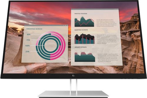 HP E27U G4 27 Quad HD 5 ms Black Silver
