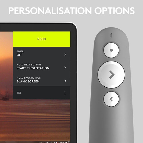 Logitech R500 Laser Presentation Remote Grey (910-006520) - Achat / Vente Vidéoconférence sur grosbill.com - 3