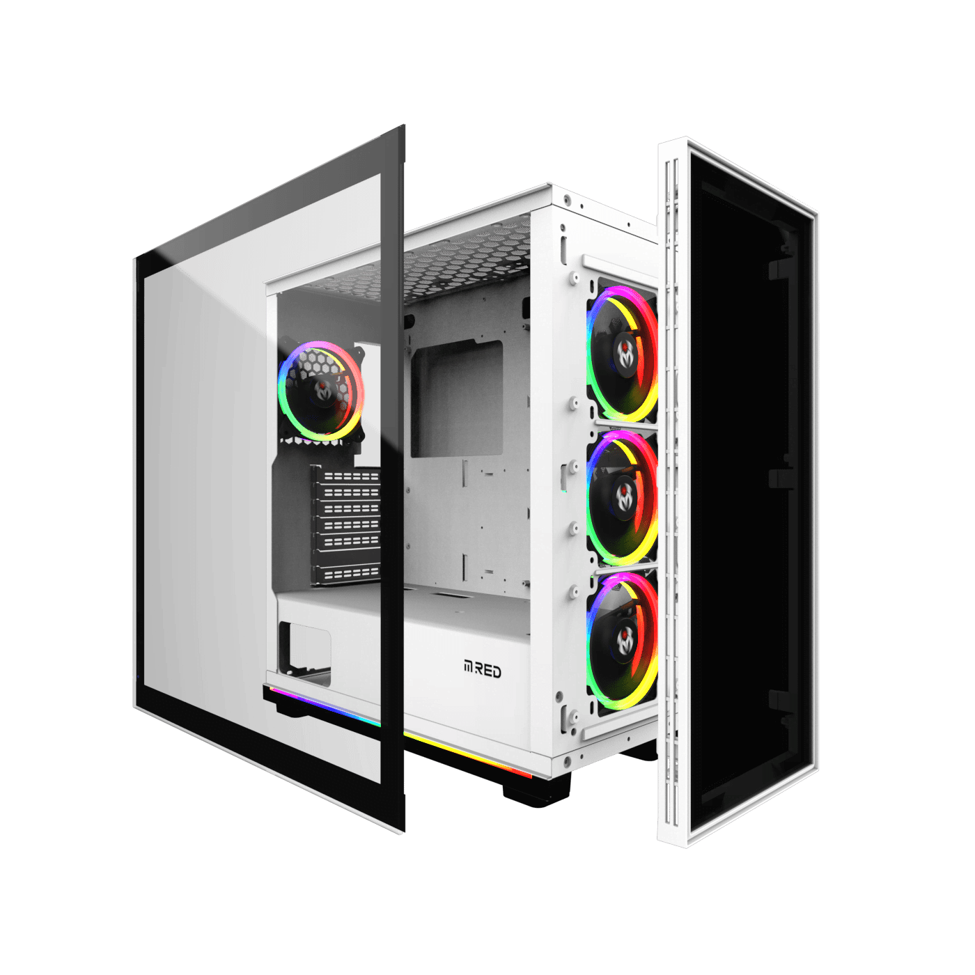 WHITE DESTROYER Glass-G - ARGB - MT/ATX - grosbill.com - 1