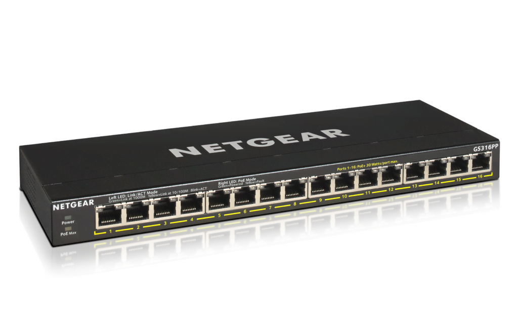 Switch Netgear 16 ports Gigabit POE+ - GS316PP - grosbill.com - 0