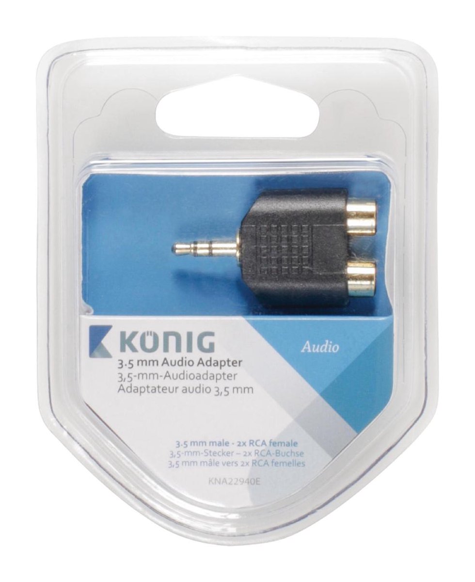 Adaptateur Jack 3.5mm/2xRCA mâle/femelle - Gris# - 0