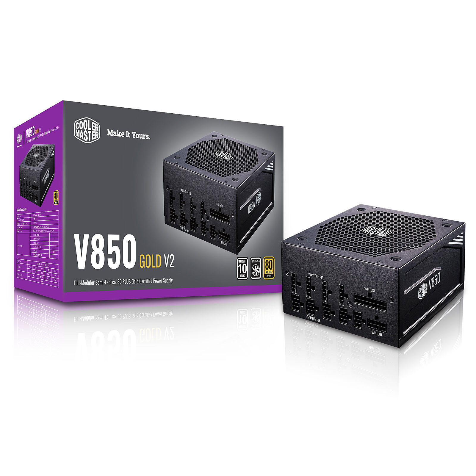 Cooler Master V850 Gold V2 MPY-850V-AFBAG-EU (850W) - Alimentation - 0