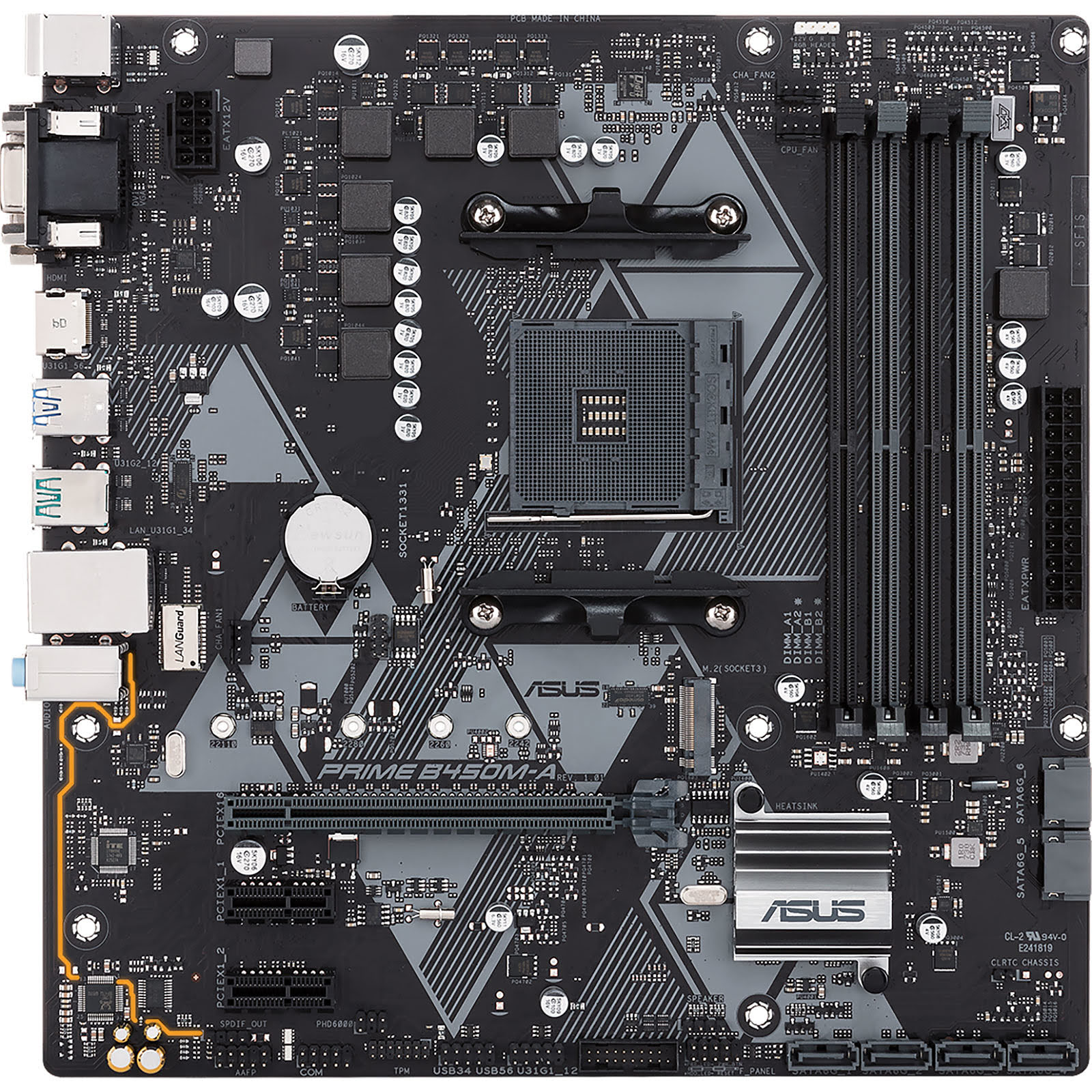 Asus PRIME B450M-A Micro-ATX  - Carte mère Asus - grosbill.com - 3