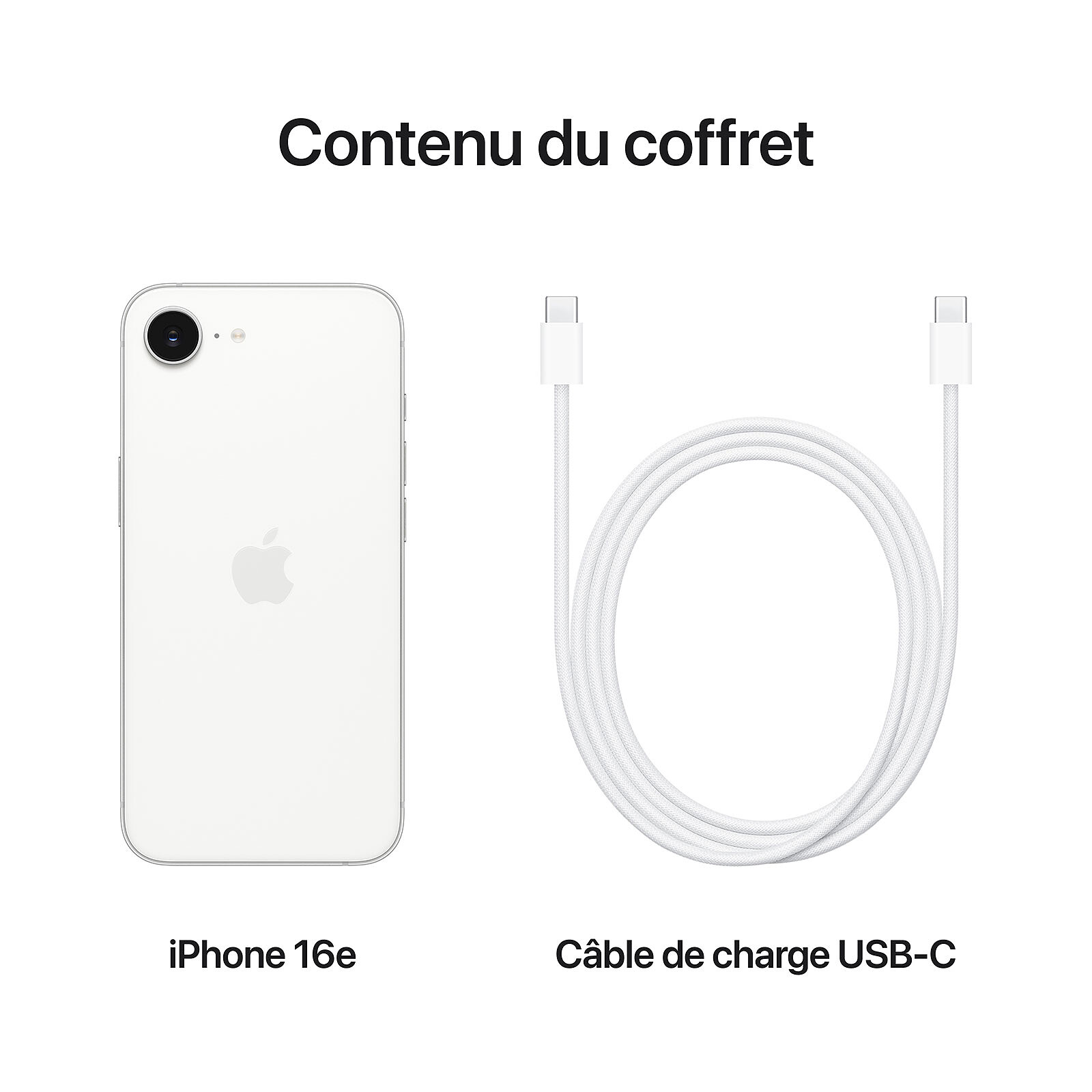Apple iPhone 16e 128Go - Blanc - Téléphonie Apple - grosbill.com - 3