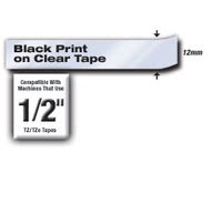 Tape/12mm black on clear f P-Touch TZE - Achat / Vente sur grosbill.com - 3