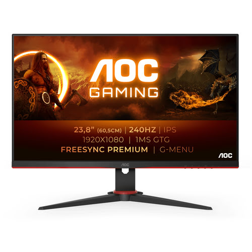 AOC 24"  24G2ZE/BK - Ecran PC AOC - grosbill.com - 1