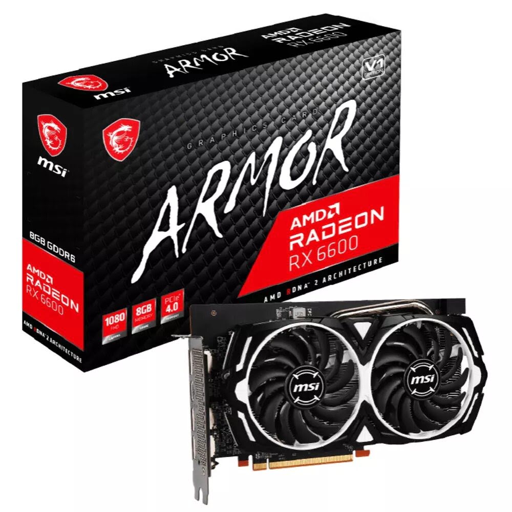 MSI RX 6600 ARMOR 8G  - Carte graphique MSI - grosbill.com - 0