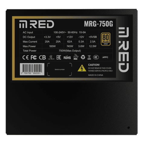 M.RED 80 + GOLD (750W) - Alimentation M.RED - grosbill.com - 9