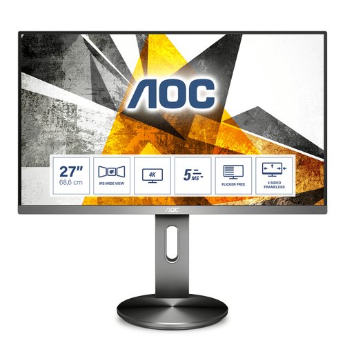 AOC 90 Series U2790PQU 27 LED 4K Ultra HD 5 ms Black
