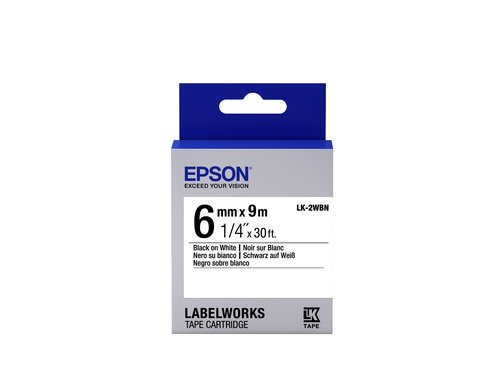 Epson TAPE - LK-2WBN STD BLK-/WHT 6/9