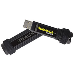 image produit Corsair Clé 32Go USB 3.0 Flash Survivor Stealth Grosbill