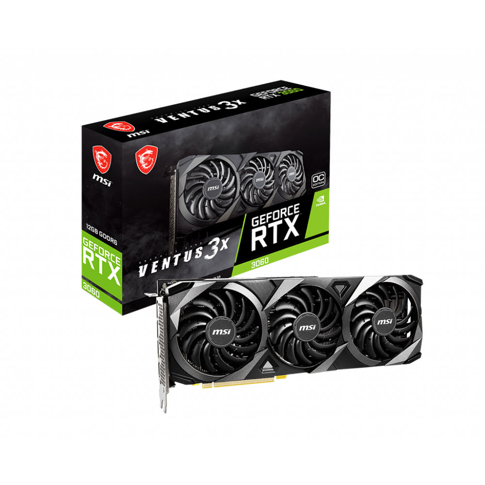 MSI RTX 3060 VENTUS 3X 12G OC LHR  - Carte graphique MSI - 0