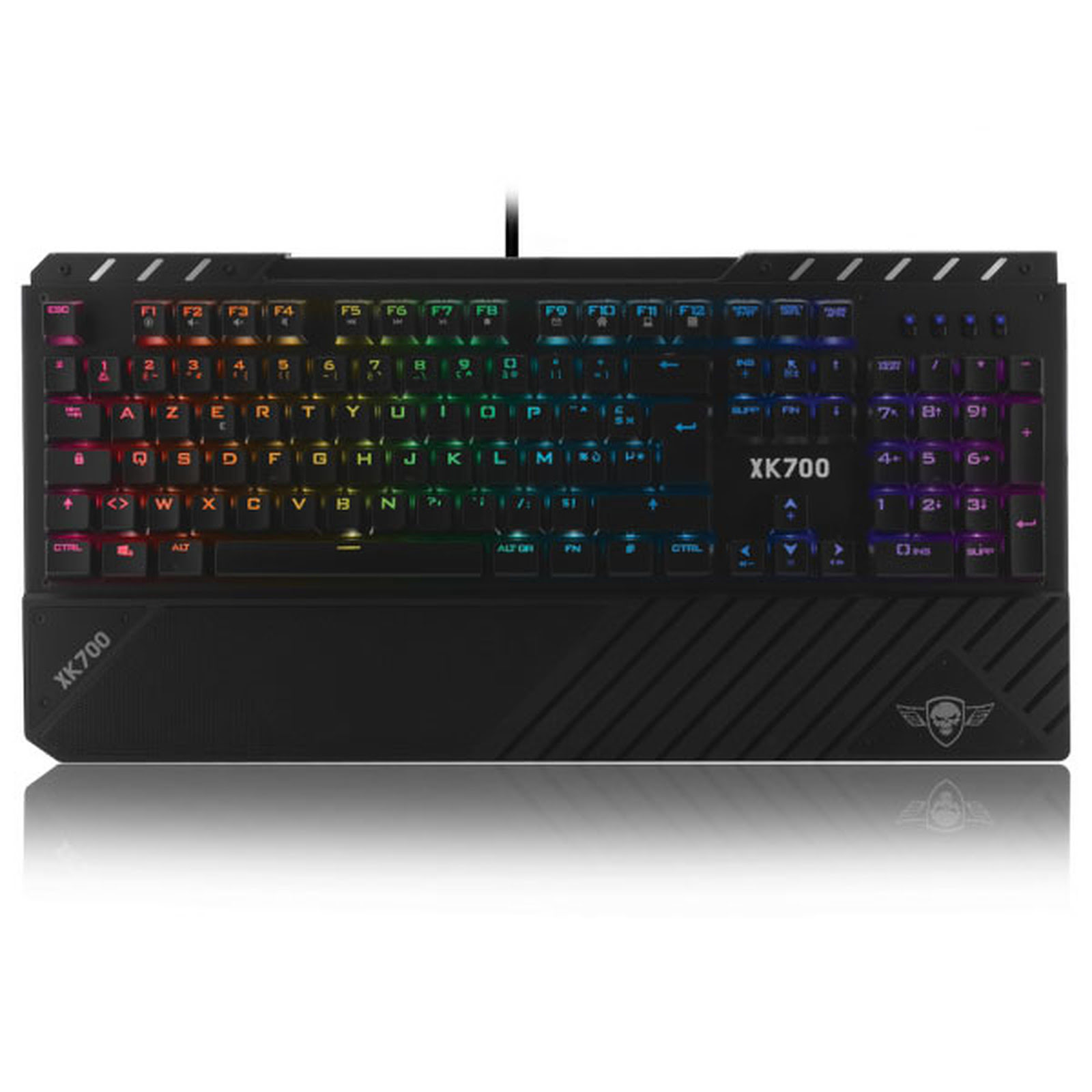 Clavier Gamer sans fil Bluetooth mécanique (Red Low Profile) Spirit of Gamer  Xpert K1300 RGB (Argent) pour professionnel, 1fotrade Grossiste informatique