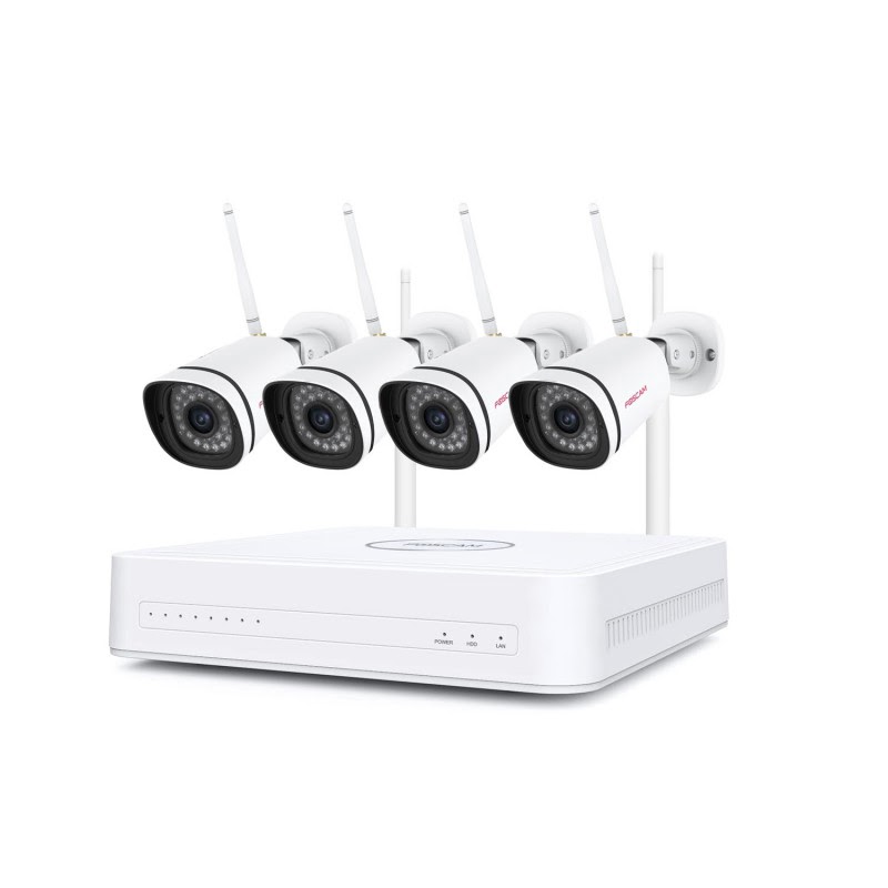 Foscam FN7108W-B4-N WiFi NVR Kit - 4xWiFi Bullet Cam+NVR - 0