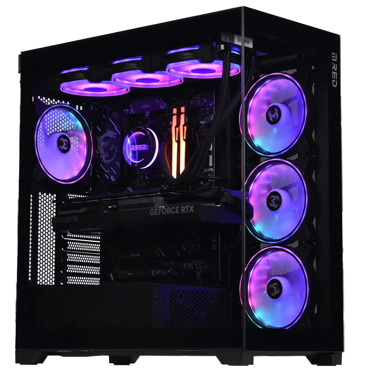 Grosbill RED Glass - R7-9800X3D/4070TiS/32Go/2To (0125) (PCG-10602397) - Achat / Vente PC Fixe sur grosbill.com - 0