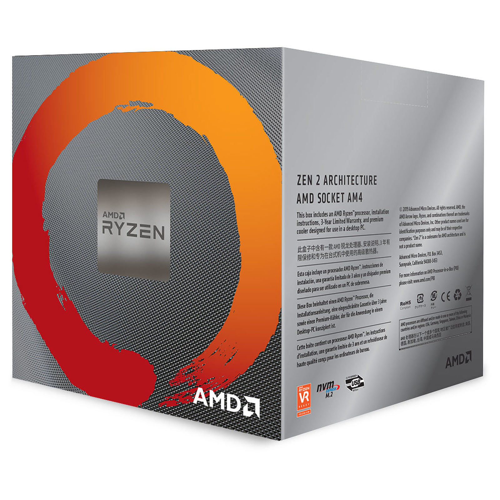 AMD Ryzen 7 3800X - 4.5GHz - Processeur AMD - grosbill.com - 1