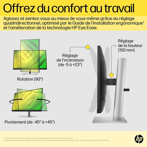 HP 24 pouces  6N4F1AA#ABB - Ecran PC HP - grosbill.com - 6