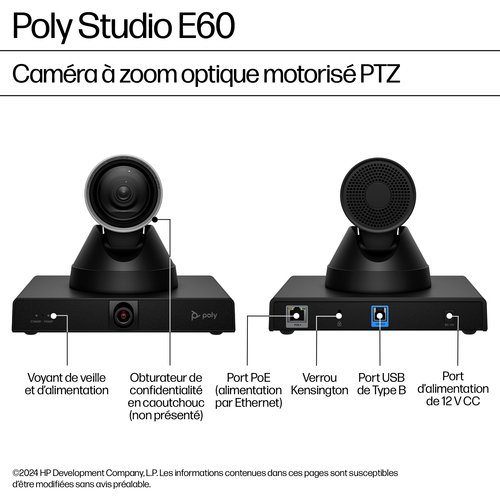 POLY STUDIO E60 SMART CAMERA 4K - Achat / Vente sur grosbill.com - 7