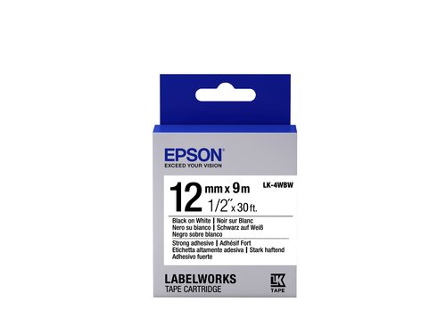 Epson TAPE LK-4WBW STRNG ADH BLK-/WHT - Achat / Vente Consommable imprimante sur grosbill.com - 0