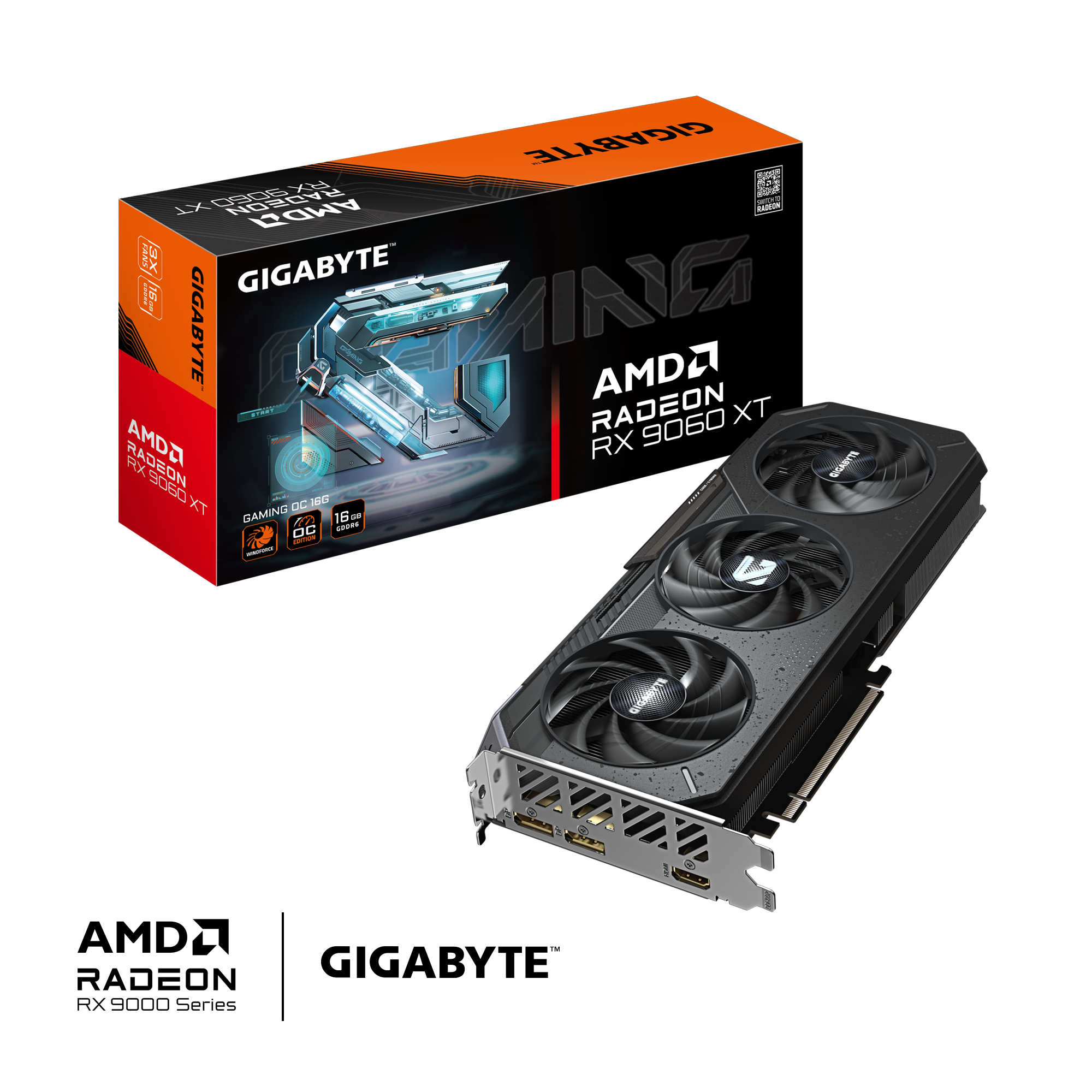Gigabyte Radeon RX 9060 XT GAMING OC 16G - Carte graphique - 1