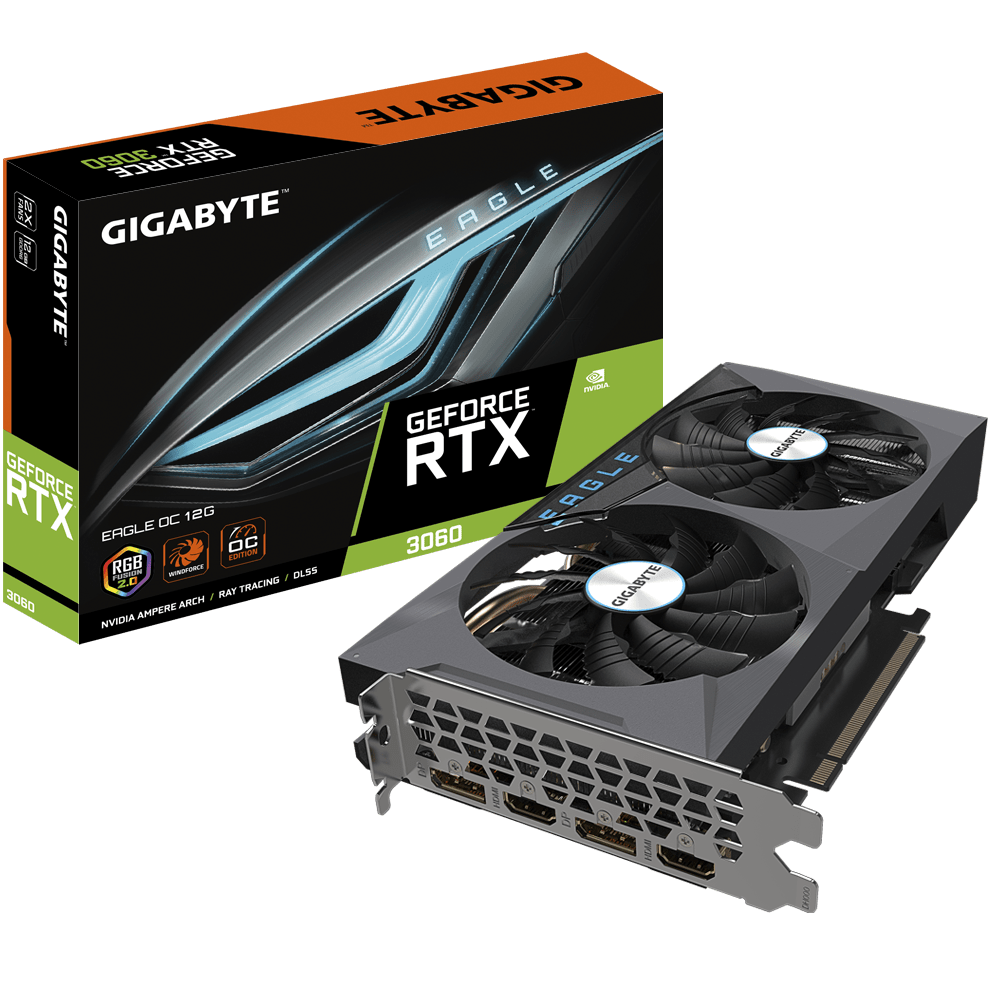 Gigabyte RTX 3060 EAGLE OC 12G LHR  - Carte graphique Gigabyte - 0