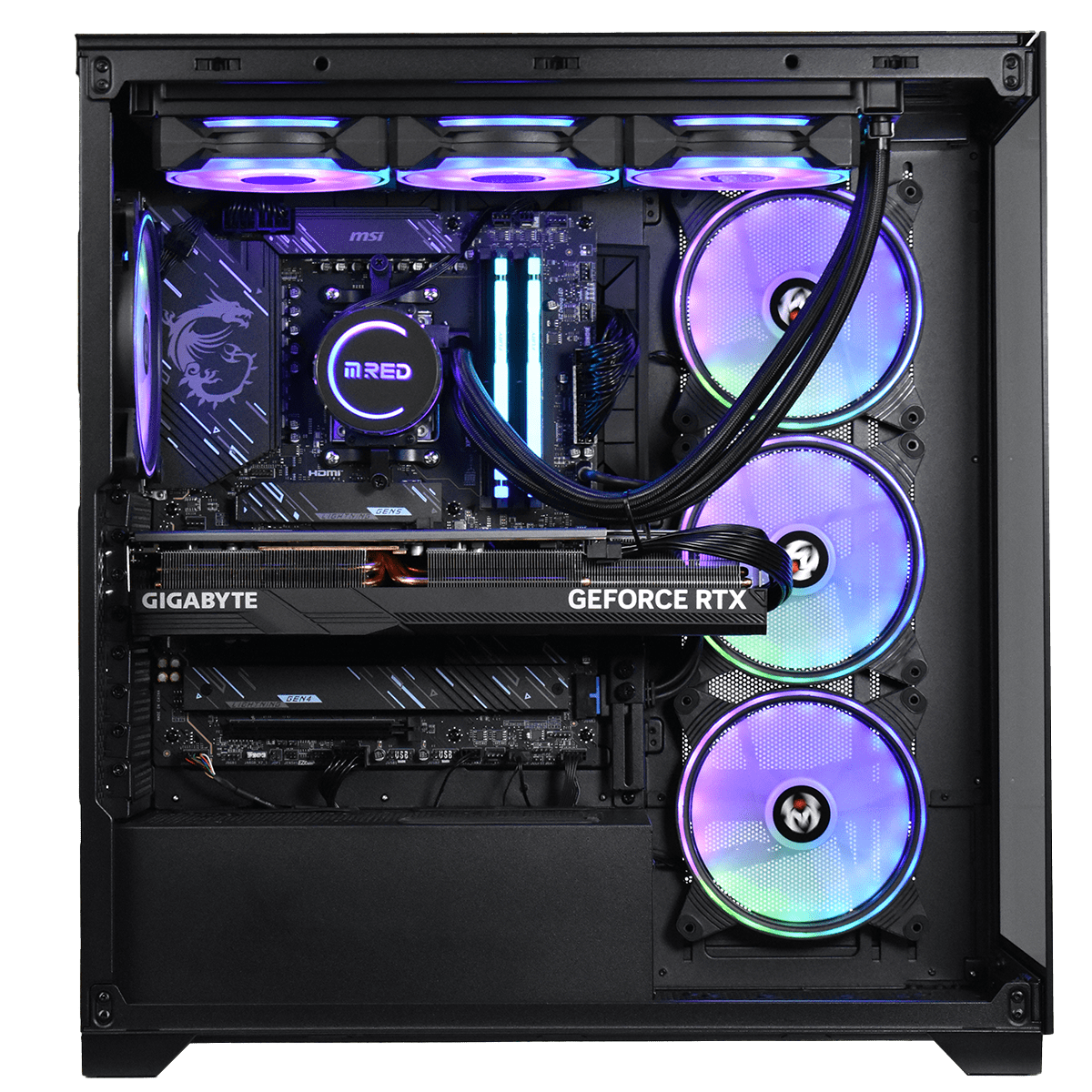 Grosbill RED Glass - R7-9800X3D/4070TiS/32Go/2To (0125) (PCG-10602397) - Achat / Vente PC Fixe sur grosbill.com - 1