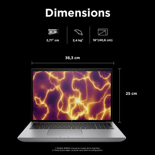 ZBook Fury G11 - 16" FHD+ i7-14700HX RTX 2000 Ada 32Go 1To W11 Pro - Achat / Vente sur grosbill.com - 4