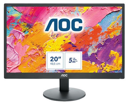 e2070Swn/19.5"LED 1600x900 VGA 5ms blk - Achat / Vente sur grosbill.com - 0