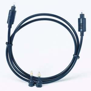Câble Toslink mâle/mâle - 1,80m - Connectique TV/Hifi/Video - 0