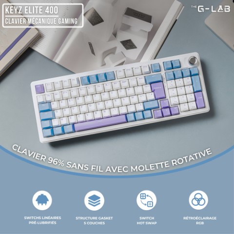 The G-LAB Keyz Elite 400 RGB Triple Mode - Clavier PC The G-LAB - 2