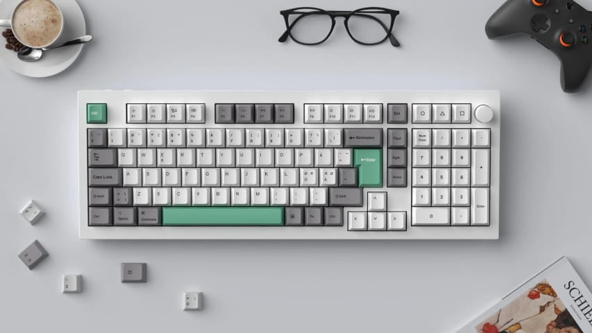 Keychron Set de touches - White Mint - Complet/ISO-FR/PBT (T61) - Achat / Vente Modding sur grosbill.com - 0
